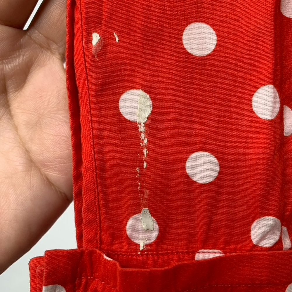 Christian Lacroix Women's Red White Polka Dot Long Sleeve Button Down Shirt 44 - Picture 13 of 15